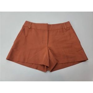 Reiss Lyla Twill Shorts Deep Orange Size US 4 Womens